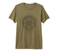 Sacred Geometry Flower of Life Mandala Mystical Artwork Premium T-Shirt