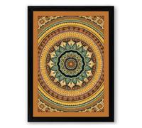 Sacred Geometry Geometric Framed Wall Art Print A2 (59.4×42cm) Black, Wall Decor for Living Room, Bedroom, Office & Home, Ready to Hang, Art Gift