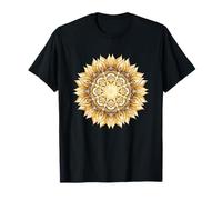 Sacred Geometry Golden Mandala Sunflower Symbol T-Shirt