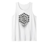 Sacred Geometry Hexagon Cube Asanoha Fade Tank Top