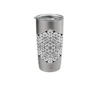 Sacred Geometry Hexagon Matrix Geometric Pattern Stainless Steel Insulated Tumbler