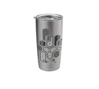 Sacred Geometry Hexagonal Pattern Chaos Stainless Steel Insulated Tumbler