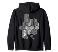 Sacred Geometry Hexagonal Pattern Chaos Zip Hoodie