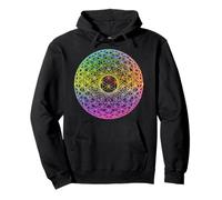 Sacred Geometry Mandala Chakra Alignment Through Ps chedelic Pullover Hoodie