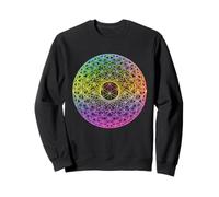 Sacred Geometry Mandala Chakra Alignment Through Ps chedelic Sweatshirt