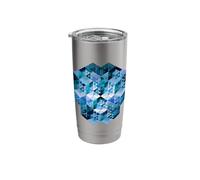 Sacred Geometry Matrix Dimension Geometric Pattern Stainless Steel Insulated Tumbler