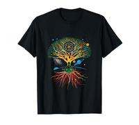 Sacred Geometry Meditating Tree of Life Tee T-Shirt