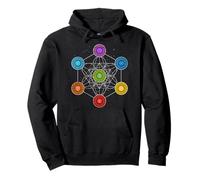Sacred Geometry Metatrons Cube 7 Chakras - Psychedelic Shirt Pullover Hoodie