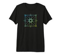 Sacred Geometry Minimalist Spiritual Line Art Graphic Tee Premium T-Shirt