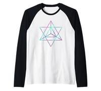Sacred Geometry Star Tetrahedron Merkaba Raglan Baseball Tee