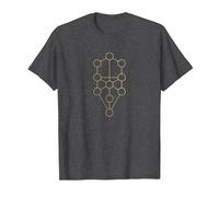 Sacred Geometry Tree of Life Kabbalah Merkaba Graphic T-Shirt, Men, Dark Heather Grey, 5X-Large