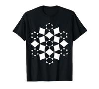 Sacred Geometry Triangles White Mandala Shapes Mania Value Graphic T-Shirt, Men, Black, XL