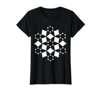 Sacred Geometry Triangles White Mandala Shapes Mania Value Graphic T-Shirt, Women, Black, XL