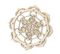Sacred Geometry Wall Art Wooden Metatrons Cube Meditation Room Decor