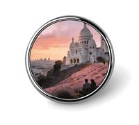Sacred Heart And Flower Slope Round Badge Metal Buttons Exquisite Round Badge Pin Button Parts Circular Fashion Classic Pin Holders Buttons for Shirts Clothes Brooch 1 Inch