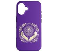 Sacred Heart Hands Mystical Line Art Nature Magic Case for iPhone 16