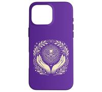 Sacred Heart Hands Mystical Line Art Nature Magic Case for iPhone 16 Pro Max