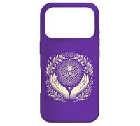 Sacred Heart Hands Mystical Line Art Nature Magic Case for iPhone 17 Pro