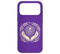 Sacred Heart Hands Mystical Line Art Nature Magic Case for iPhone 17 Pro Max