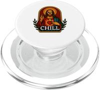 Sacred Heart Jesus Christ Chill Art Prayer Icon Tee PopSockets PopGrip for MagSafe