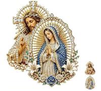 Sacred Heart of Jesus Brooch,Catholic Lapel Pin,Sacred Heart and Virgin Mary LapelPin,Inspirational Gift for Church Baptism