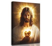Sacred Heart of Jesus Canvas Wall Art Christ Jesus Divine Mercy Portrait Religiou Painting Picture Wall Decor Poster Print Artwork for Living Room Bedroom Church Prayer Room Home Decoration