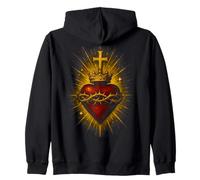 Sacred Heart of Jesus Catholic Christian Church Faith Zip Hoodie