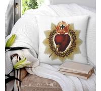 Sacred Heart Of Jesus Catholic Square Pillowcase Pillow Cover Polyester Cushion Decor Comfort Throw Pillow for Home Car