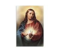 Sacred Heart of Jesus Christ Creative Waterproof Decorative Paintings Free of Framing Directly Pasted with Moisture-proof And Anti Fouling Materials Living Room Bedroom Hanging Paintings Artistic Sens