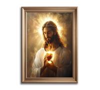 Sacred Heart of Jesus Christ Jesus Divine Mercy Canvas Wall Art Portrait Tranquility Painting Poster Wall Art Print for Living Room Decor