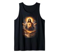 Sacred Heart of Jesus Christ Majestic Nature Forest Tank Top