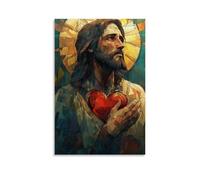 Sacred Heart of Jesus ChristWhether It's The Living Room Background Wall Study Or Bedroom This Poster Can Instantly Become The Visual Focus Perfectly Integrating Into Various Home Styles And Showcasin
