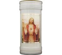 Sacred Heart of Jesus Pillar Candle & Gold Foil Highlights