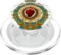 Sacred Heart of Jesus Symbol Divine Praises Vintage Catholic PopSockets PopGrip for MagSafe