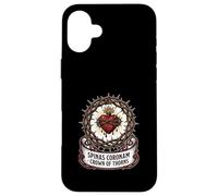 Sacred Heart of Jesus Thorn Crown Latin Mass Catholic Case for iPhone 16 Plus