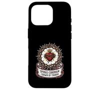 Sacred Heart of Jesus Thorn Crown Latin Mass Catholic Case for iPhone 16 Pro
