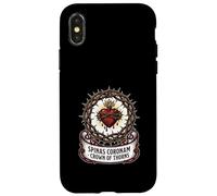 Sacred Heart of Jesus Thorn Crown Latin Mass Catholic Case for iPhone X/XS