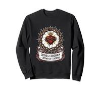 Sacred Heart of Jesus Thorn Crown Latin Mass Catholic Sweatshirt