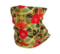 Sacred Heart Rays Red Gold Trendy Vintage Neck Warmer 26X30Cm Comfortable Hair Band Breathable Facial Decoration For Climbing Running Tennis