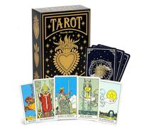 Sacred Heart Tarot Cards - 78 Card Tarot Deck with Instructions, Traditional Tarot Illustrations with Sacred Heart Designs, Fortune Telling Cards for Beginners & Experienced Readers, Black Gift Box