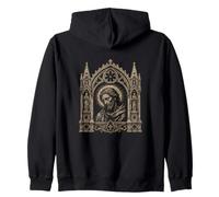 Sacred Jesus Christ Portrait Gothic Cathedral Icon Zip Hoodie