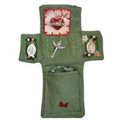 Sacred Keepsake Pocket Shrine - Pòcket Sh́rine With Silver Included Inside, Handmade Počket Shŗ Catholic | Pockets Cross For Prayer, Christian Spiritual Fòr Church