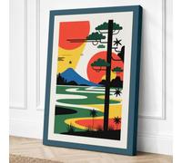 Sacred Landscape with Tiger Canvas Wall Art Print 24x16 Inch (61 x 41 cm)