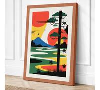 Sacred Landscape with Tiger Canvas Wall Art Print 30x20 Inch