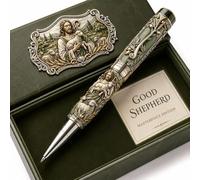 Sacred Legacy Faith-Inspired Keepsake Pen Collection, 6 Devotional Designs for Prayer Journaling, Christian Religious Pens for Prayer Journaling (St. Michael)，A