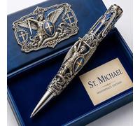 Sacred Legacy Faith-Inspired Keepsake Pen Collection, 6 Devotional Designs for Prayer Journaling, Christian Religious Pens for Prayer Journaling (St. Michael)，D