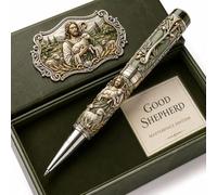 Sacred Legacy Faith-Inspired Keepsake Pen Collection, 6 Devotional Designs for Prayer Journaling, Christian Religious Pens for Prayer Journaling (St. Michael)，style-A