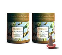 Sacred Life Dry Dhoop Cinnamon Cones | Pack of 2 | Contains- 80 Incense Cones | Burning Time 35 Minutes | Low Smoke Dhoop for Pooja | 100% Organic & Charcoal Free | Aromatherapy | Meditation | Yoga