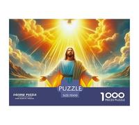 Sacred Light Figure Art 1000 Piece Jigsaw Puzzle Paper for Adults Cloud Sky Scene Puzzle Game for Family Relaxation Focus Gift 70x50cm/1000pcs