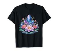 Sacred Lotus Crystal Water Garden Meditation T-Shirt
